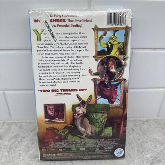 SHREK Vhs 2001 Special Edition Big Box VHS RARE - BRAND NEW & FACTORY SEALED - Picture 3 of 5